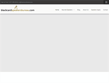 Tablet Screenshot of blackcardspeakersbureau.com